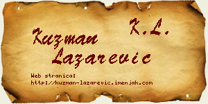Kuzman Lazarević vizit kartica
